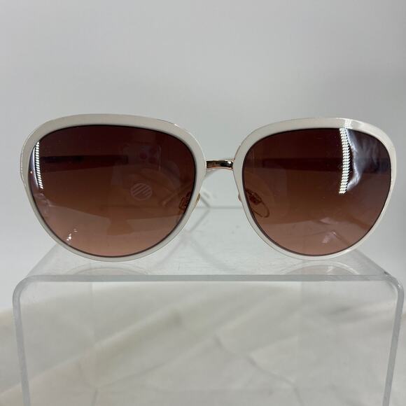 Tahari Sunglasses TH753 White Rose Gold Tortoise Frame Brown Gradient Lens - Picture 9 of 10